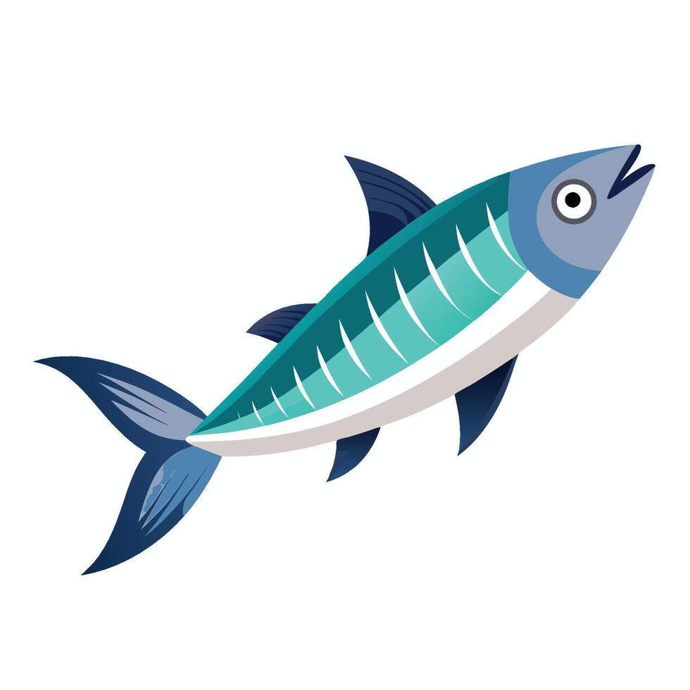 a fish with a blue and white tail on a white background vector
