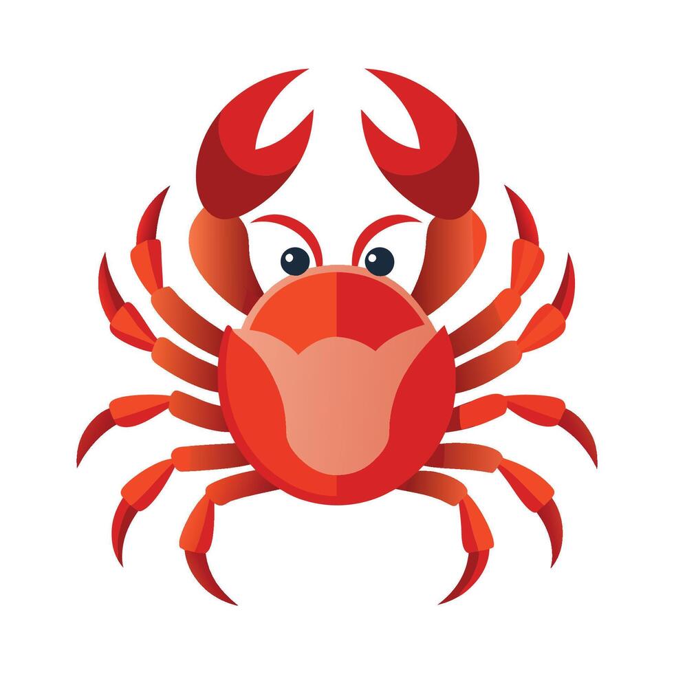 a crab icon on a white background vector