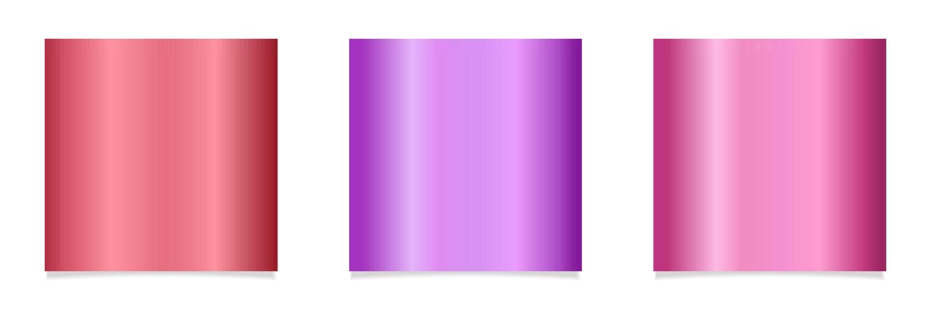 Red,purple,pink metallic texture.Metallic foil texture backgrounds set.Polished, brushed texture for design concepts, web, prints, posters, wallpapers, interfaces. illustration EPS 10 vector