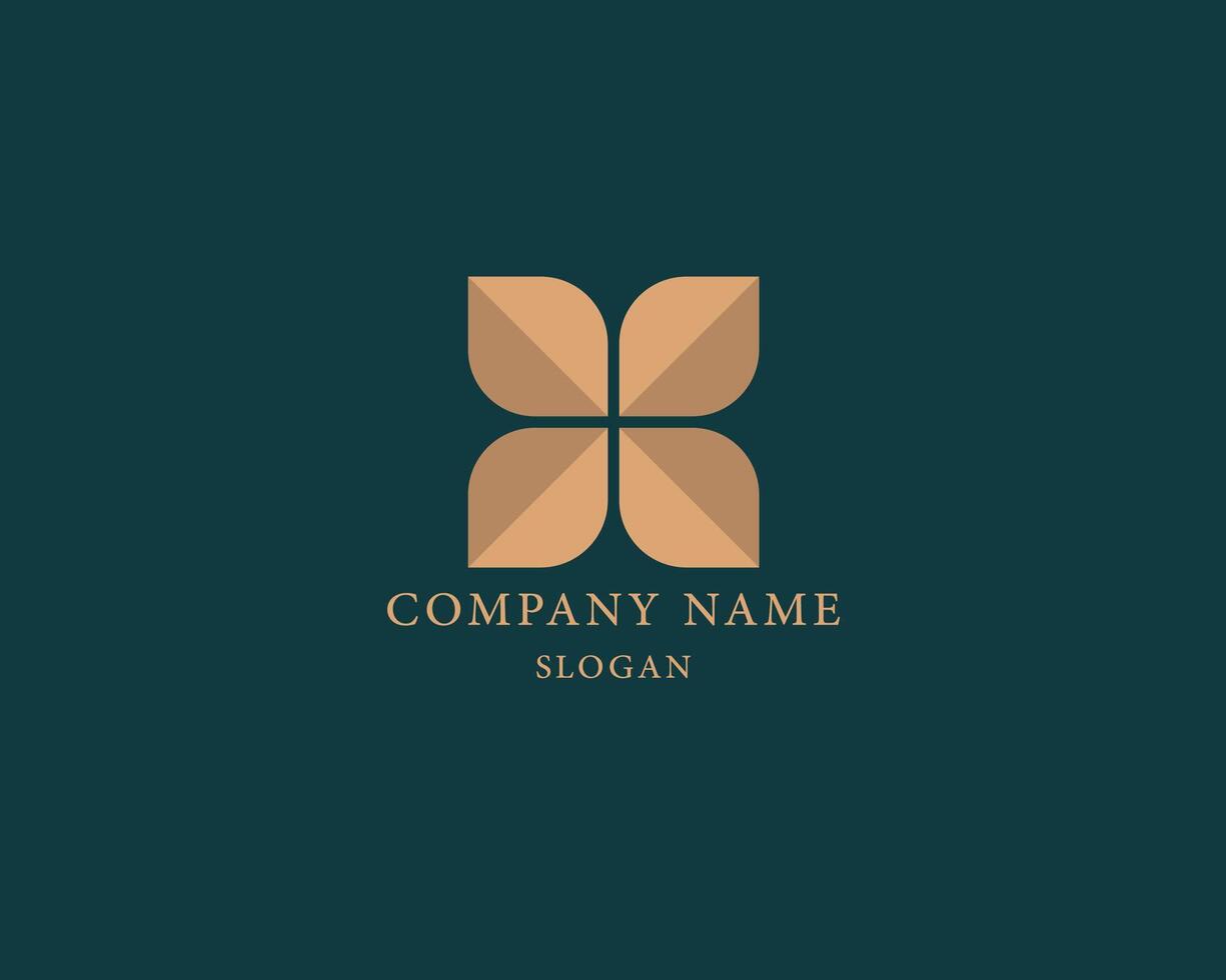 Abstract elegant flower symbol logo symbol of excellence global creative design decor vector