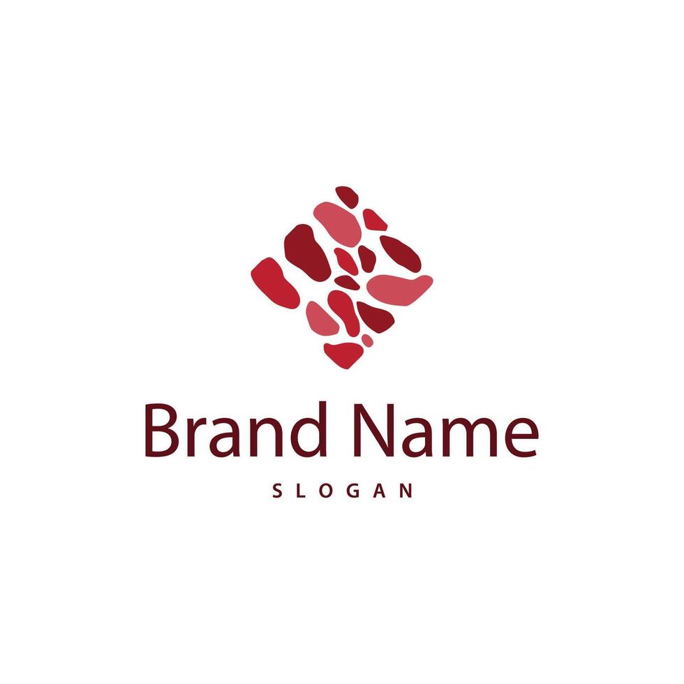 Brick Stone Logo, Premium Elegant Design, Wallpaper Stone House, Icon Illustration Design vector