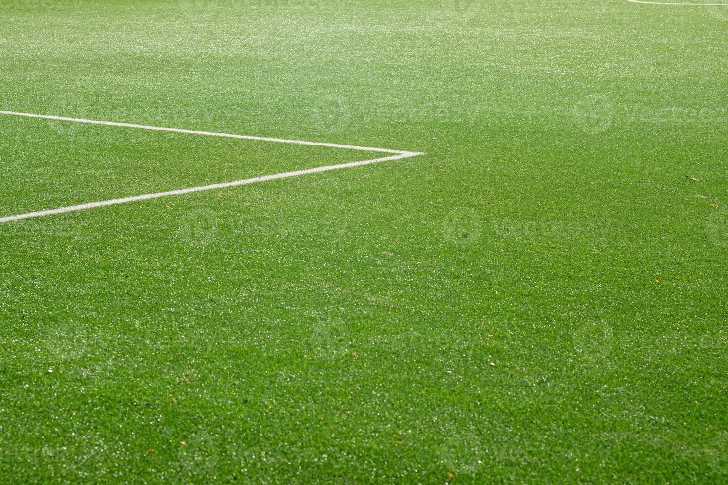 penalty area lines on artificial turf photo