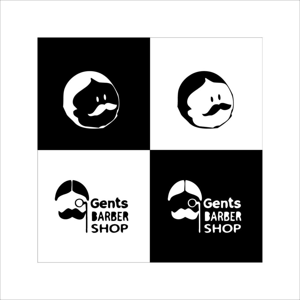 barbershop icon black and white vector