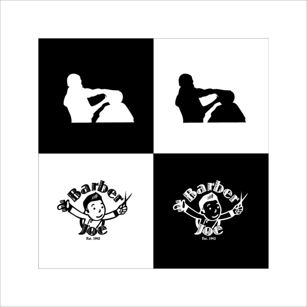 barbershop icon black and white vector