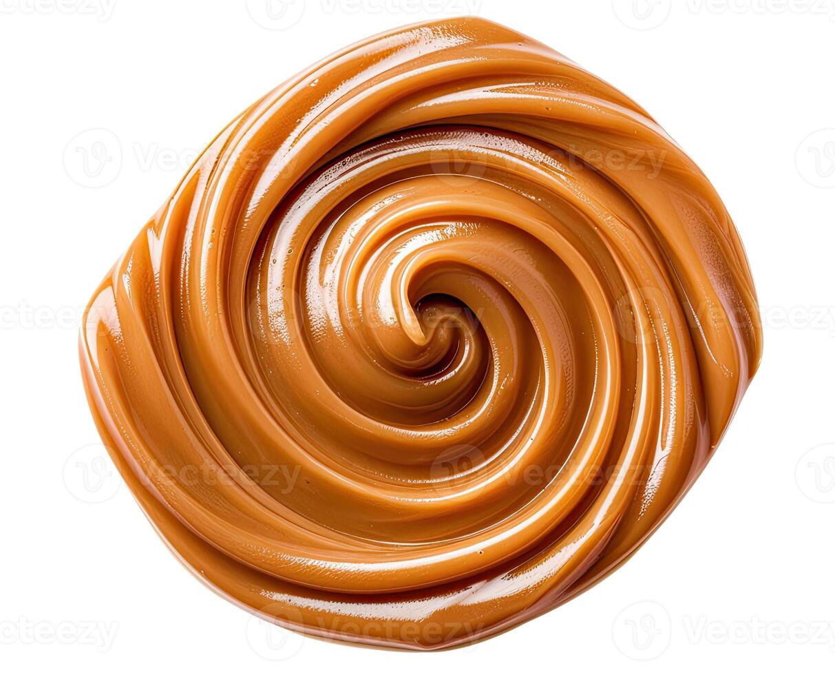 Caramel Swirl, Isolated on White photo
