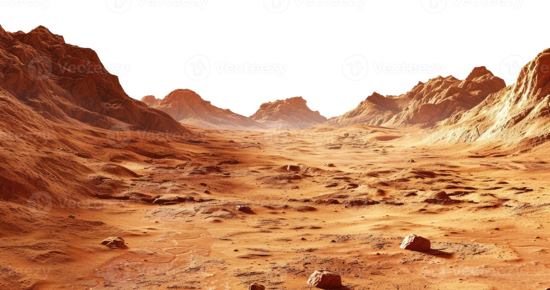 marciano paisaje, aislado en blanco foto