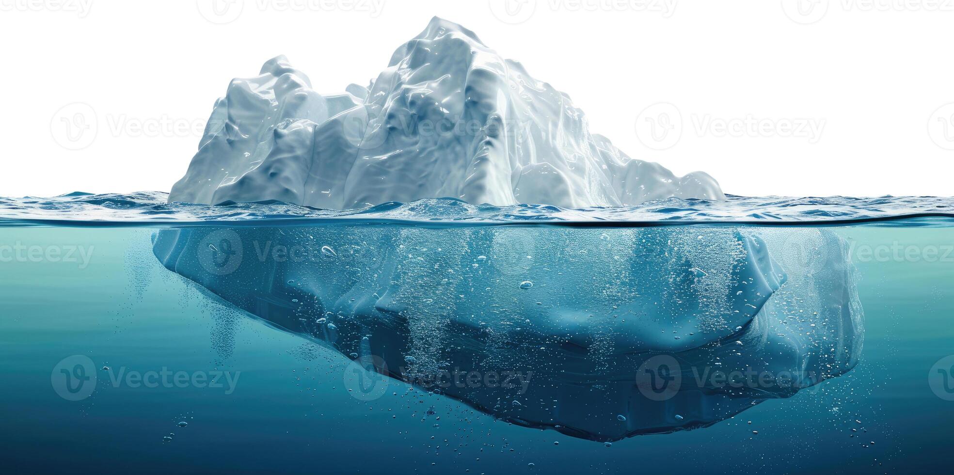 Iceberg, Isolated on White photo