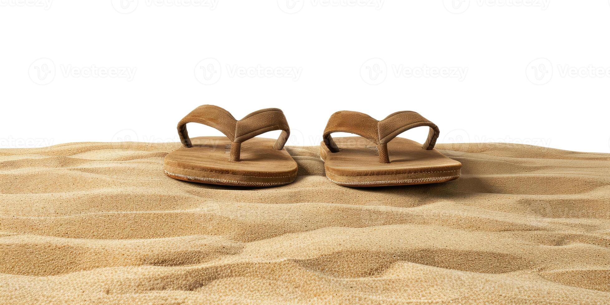Beach Slippers, Isolated on White photo
