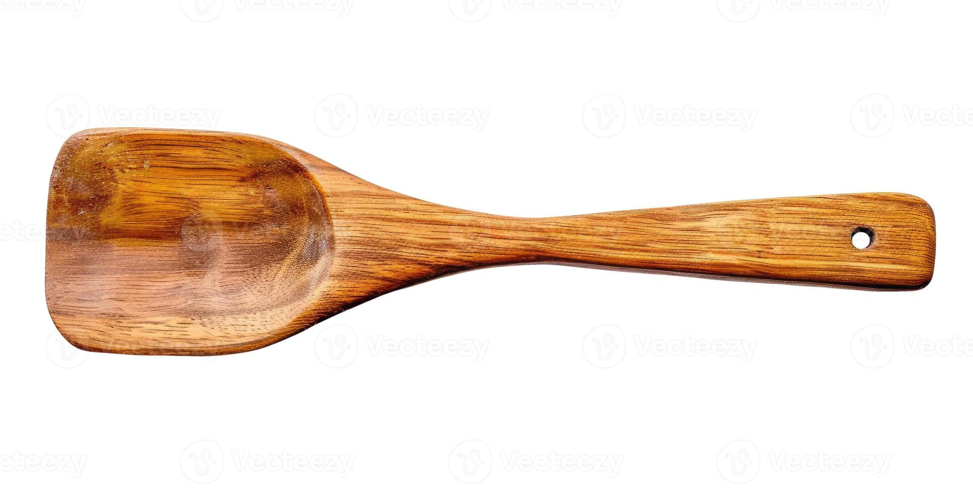 Wooden Spatula, Isolated on White photo