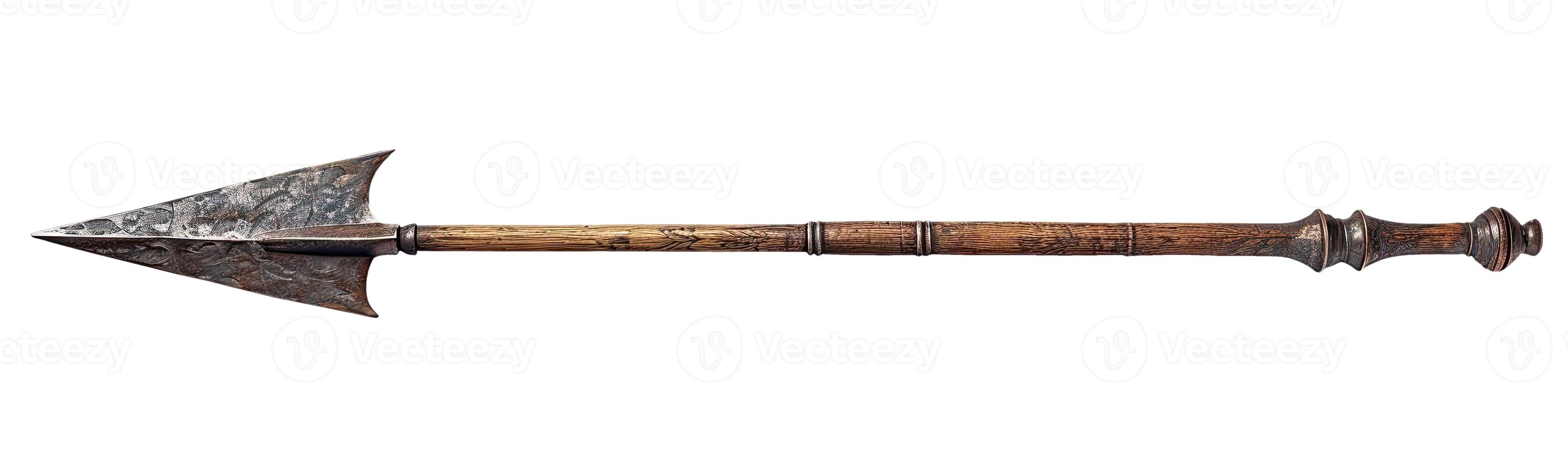 Spear, Isolated on White photo