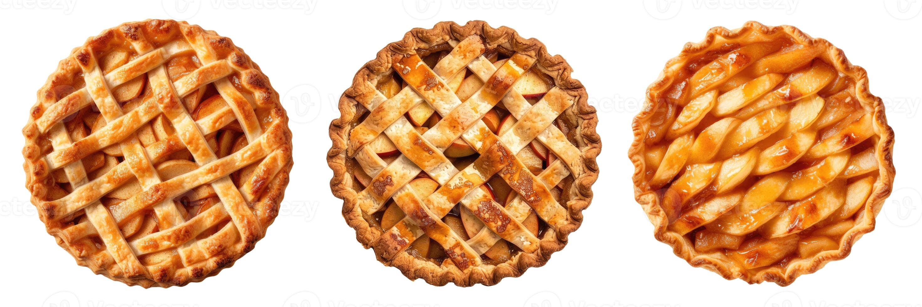 Apple Pies, Isolated on White photo