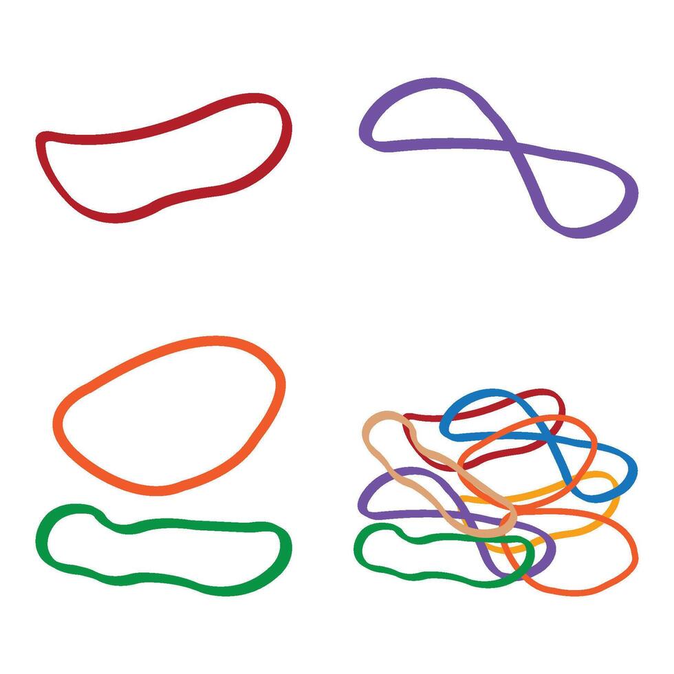 elastic rubber band design vector