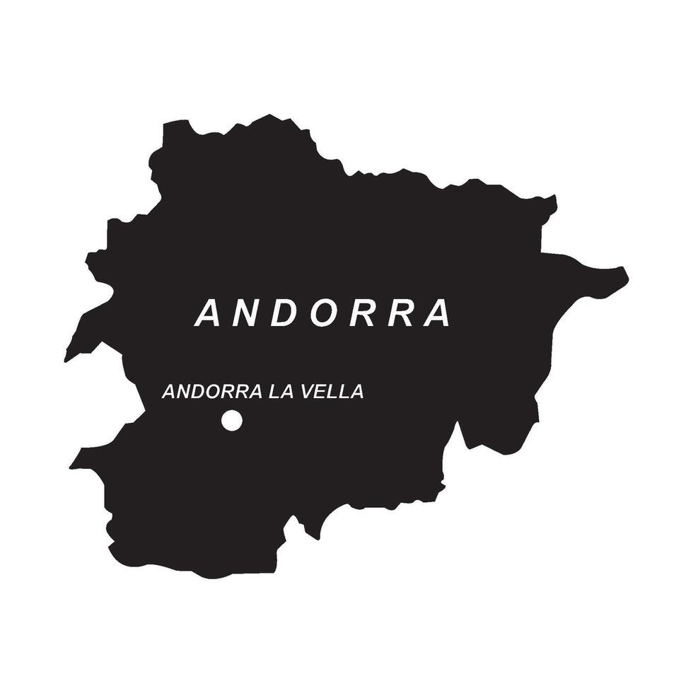 Andorra map icon design vector