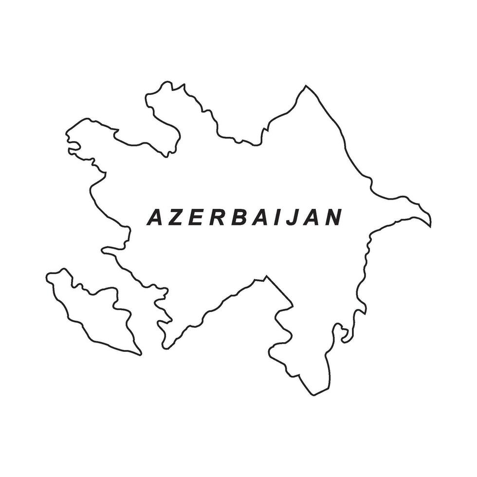 Azerbaijan map icon design vector