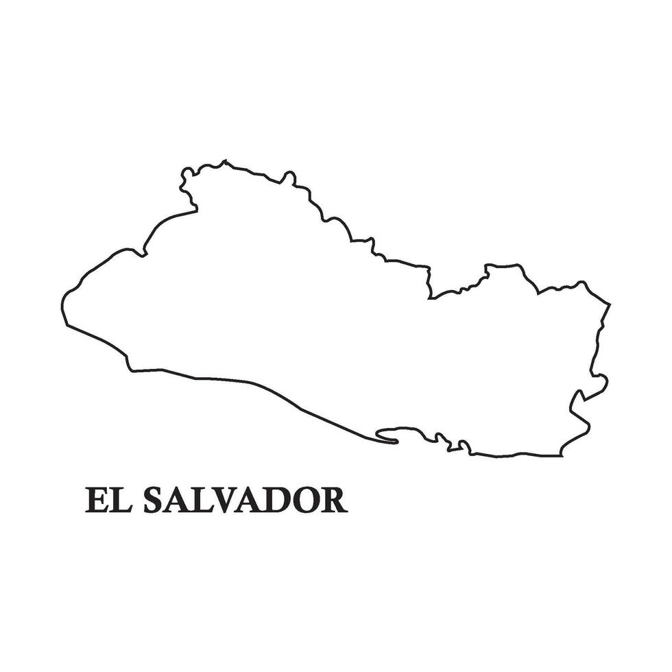 El Salvador map icon design vector