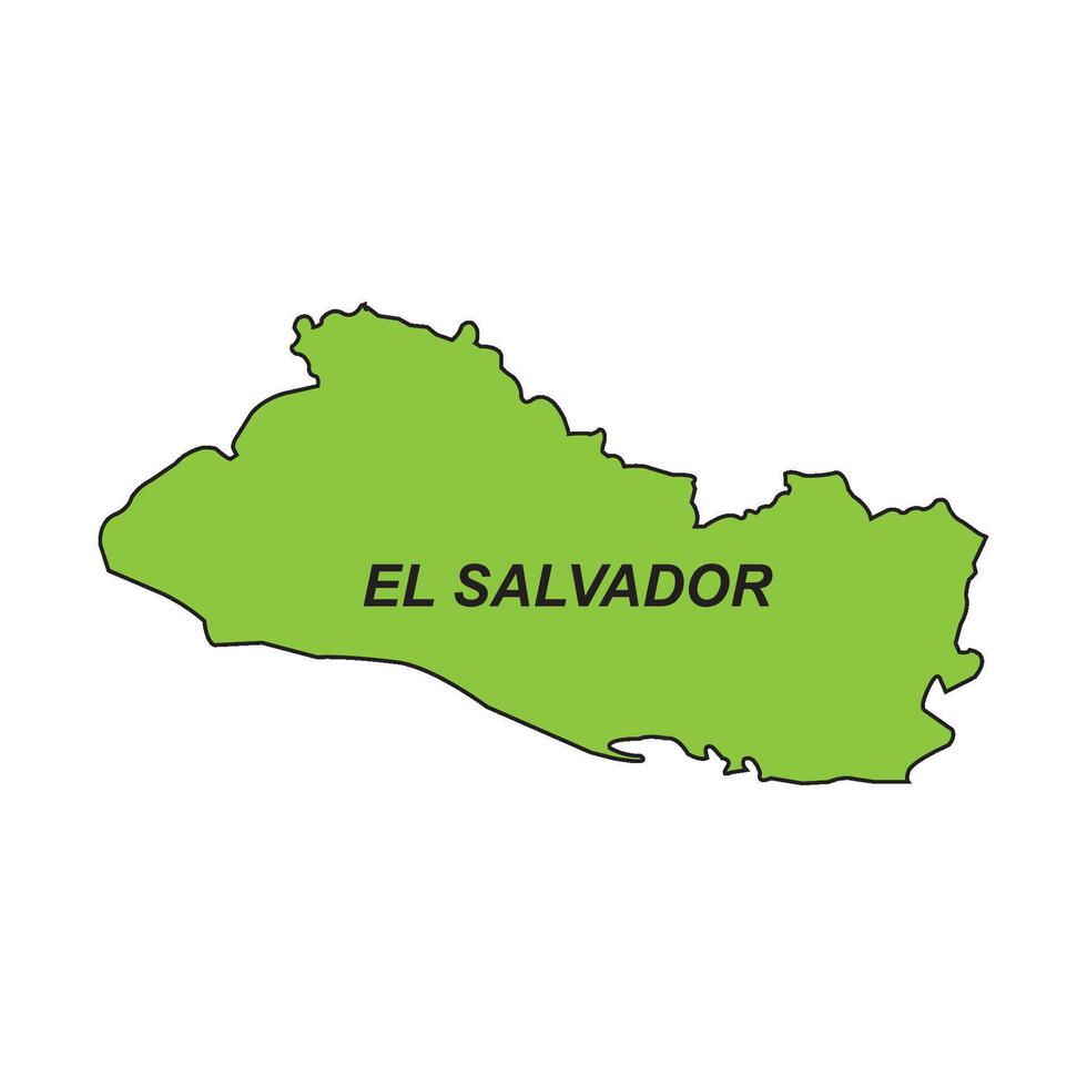 El Salvador map icon design vector