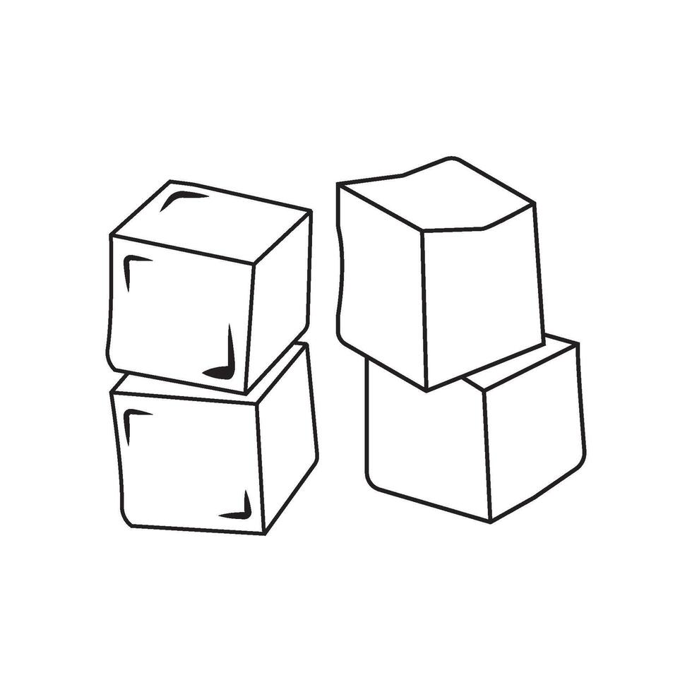 crystal ice cube design vector