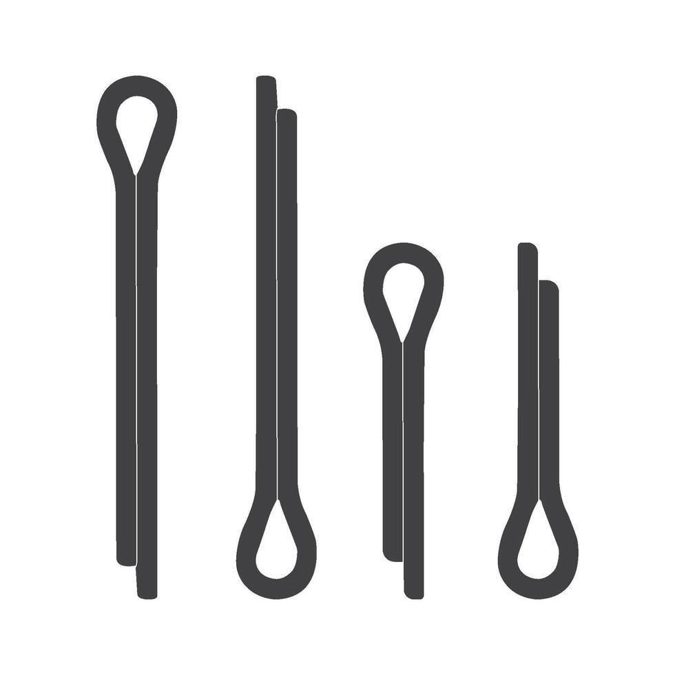 split cotter pin icon design vector