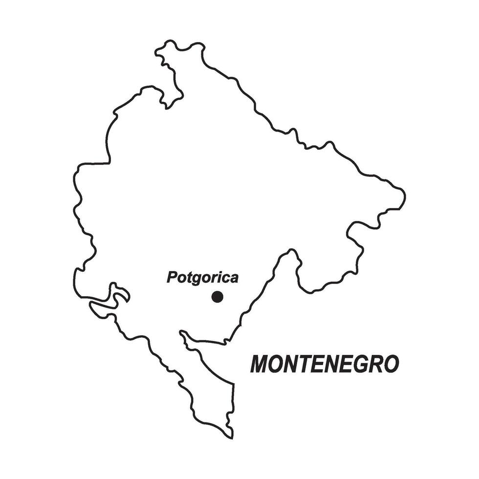 Montenegro map design vector