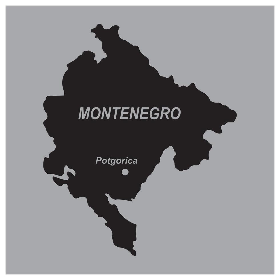 Montenegro map design vector