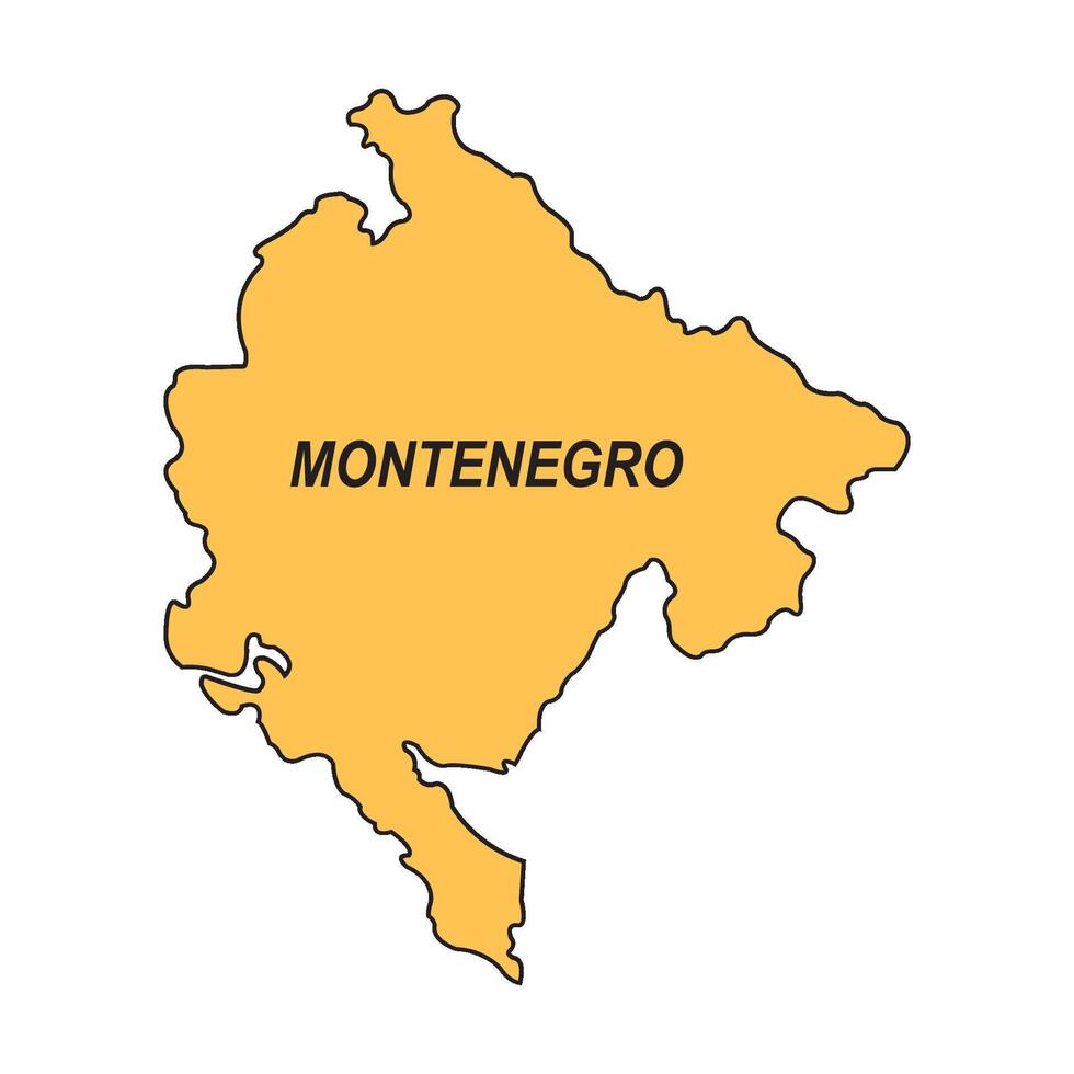 Montenegro map design vector