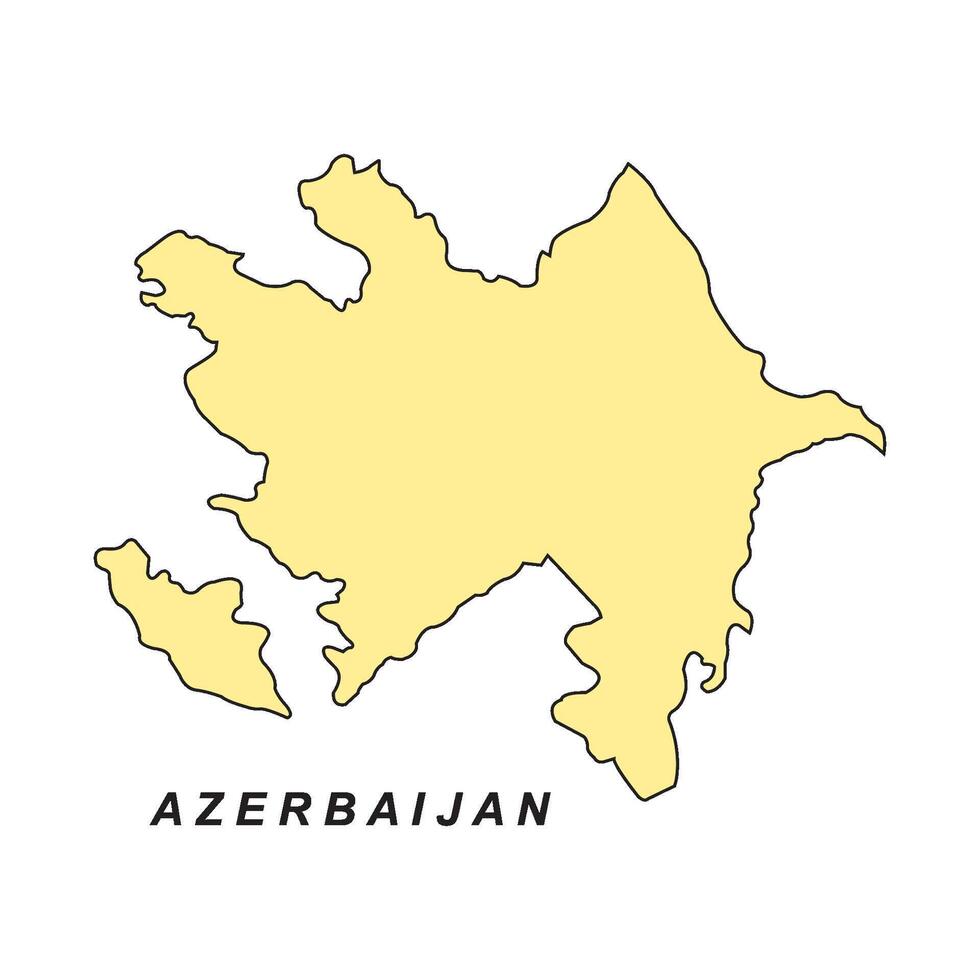 Azerbaijan map icon design vector