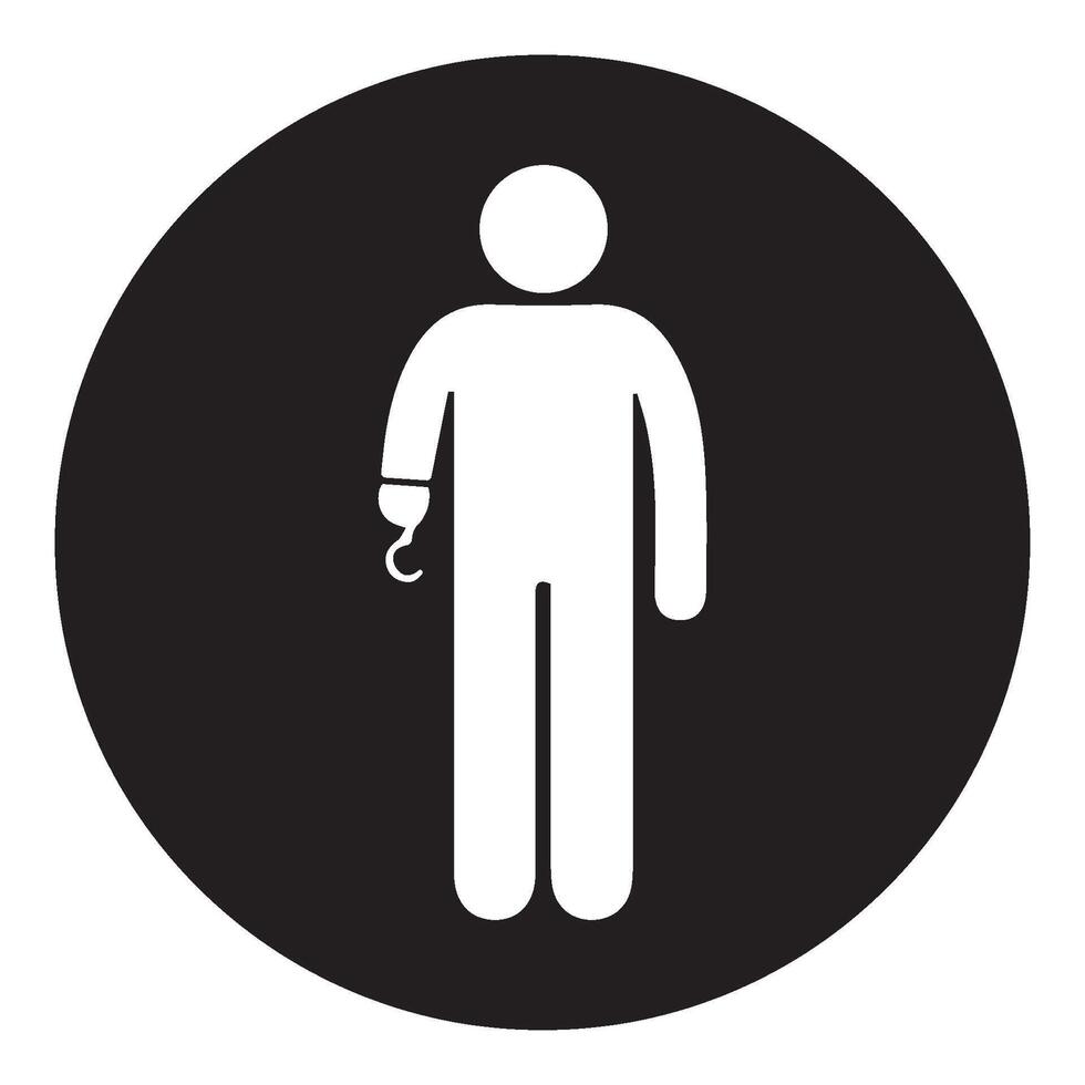 disabled person icon vector