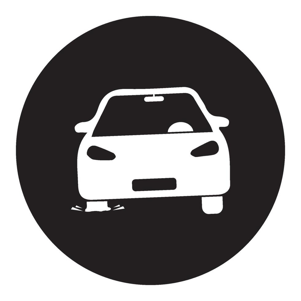 tire burst car icon design vector