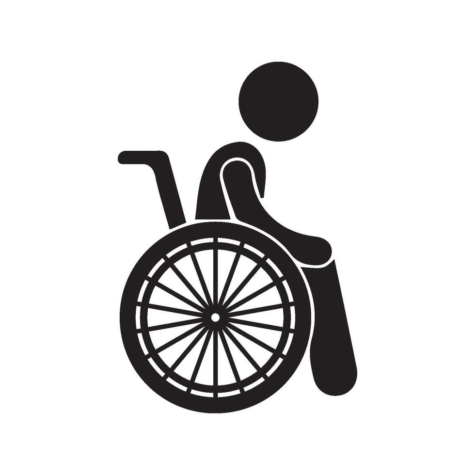 disabled person icon vector