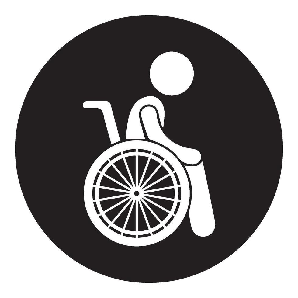 disabled person icon vector