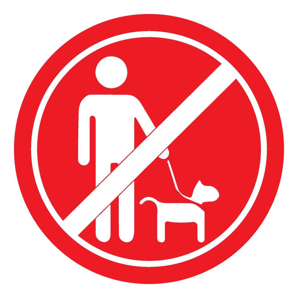prohibited from herding dogs vector