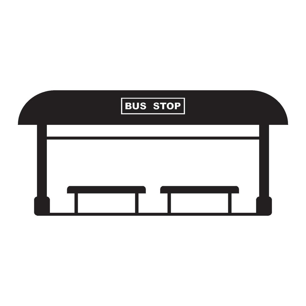 bus stop icon design vector