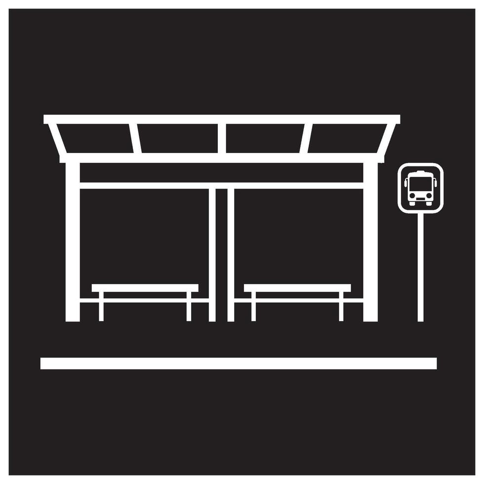 bus stop icon design vector