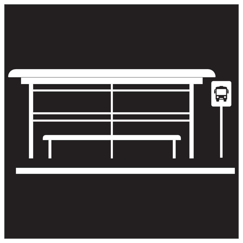 bus stop icon design vector