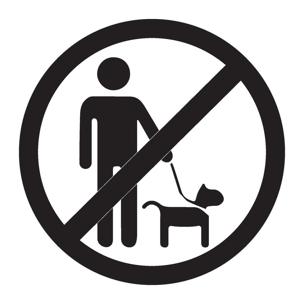 prohibited from herding dogs vector