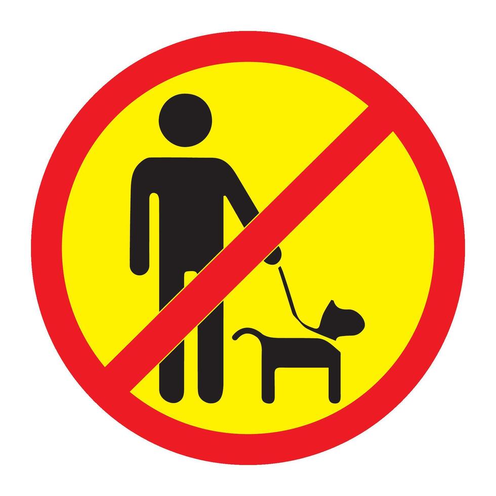 prohibited from herding dogs vector