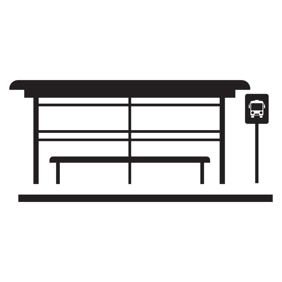 bus stop icon design vector