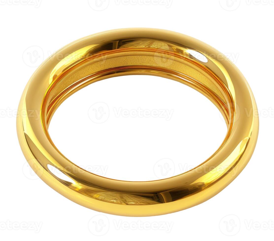 Golden Ring, Isolated on White photo
