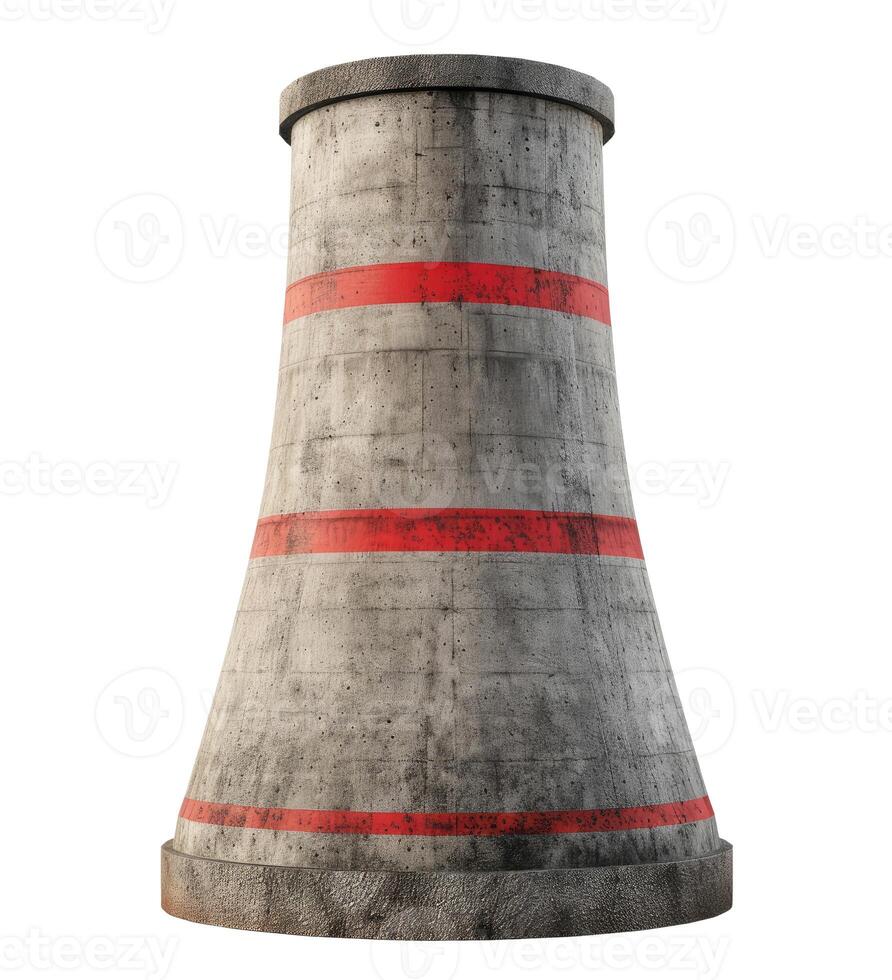 Cooling Tower, Isolated on White photo