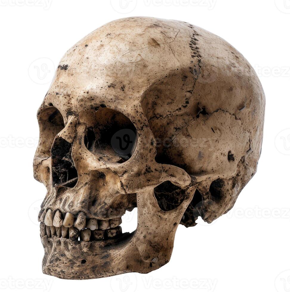 Skull, Isolated on White photo