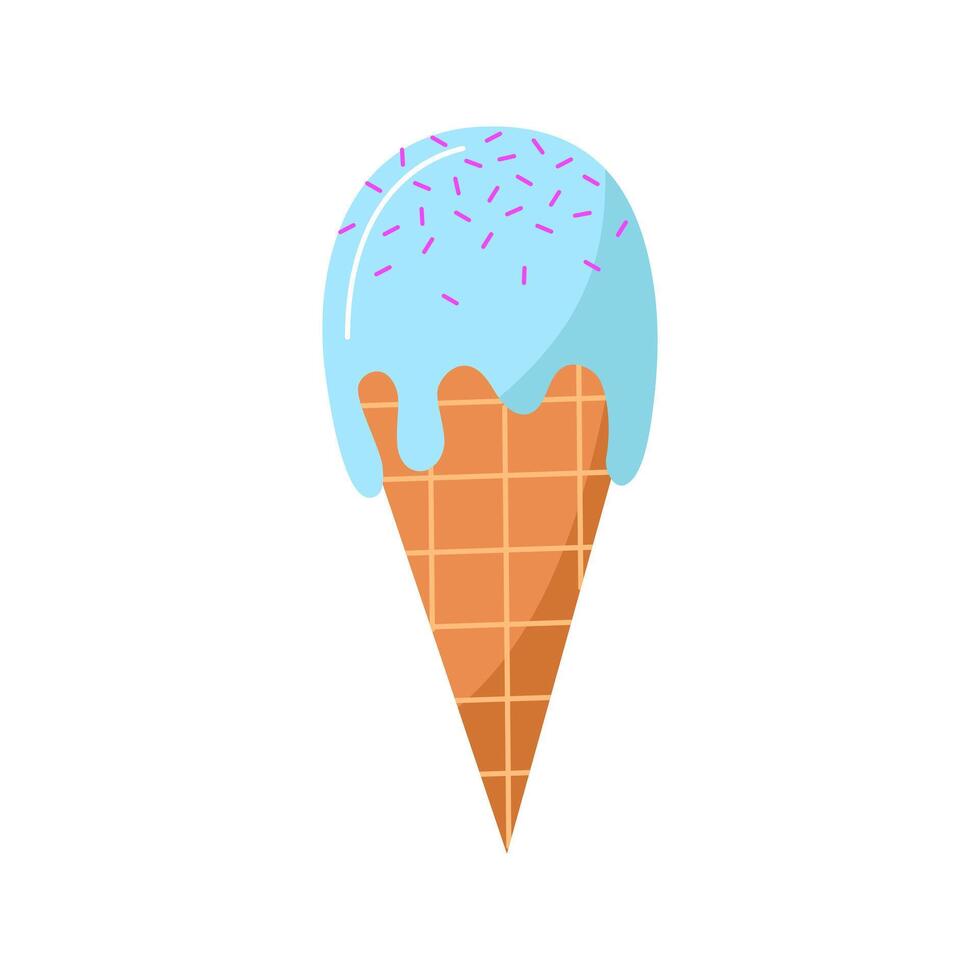 Ice cream cone. illustration isolated on white background vector