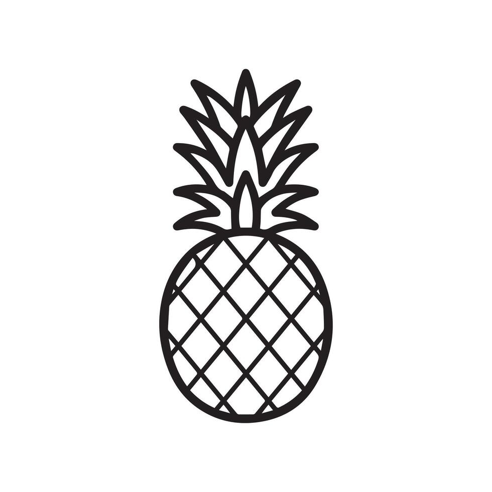Pineapple natural food Freshness sweet design. vector