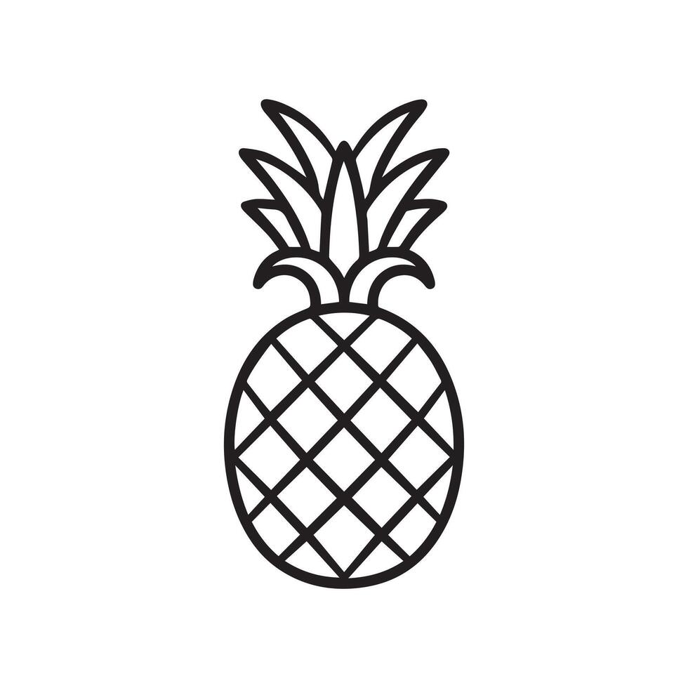 Pineapple natural food Freshness sweet design. vector