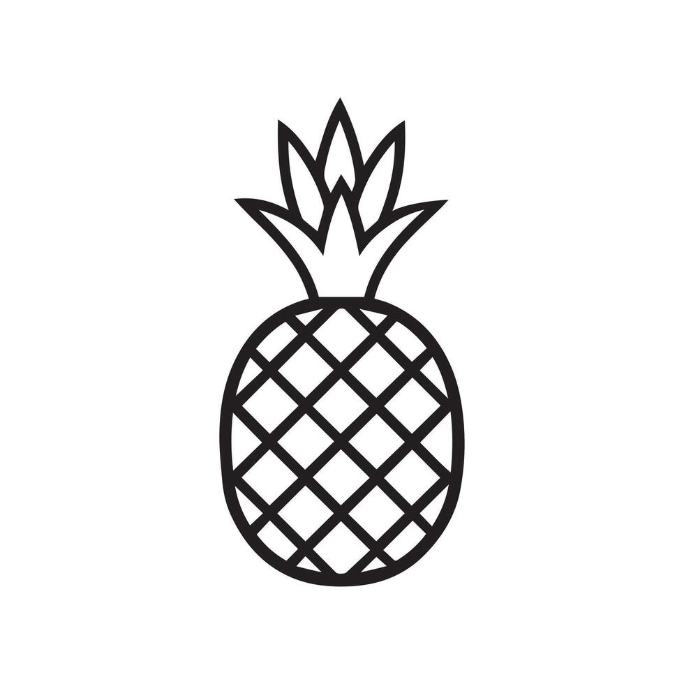 Pineapple natural food Freshness sweet design. vector