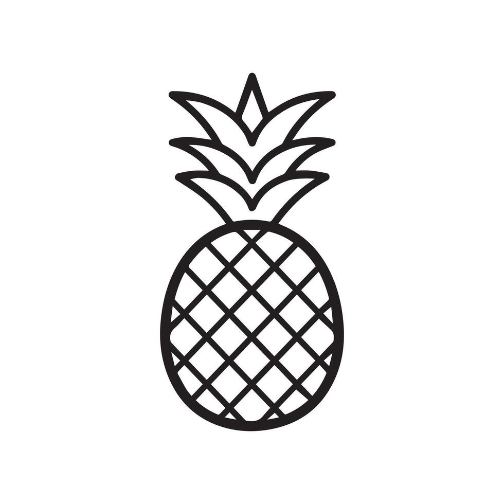 Pineapple natural food Freshness sweet design. vector