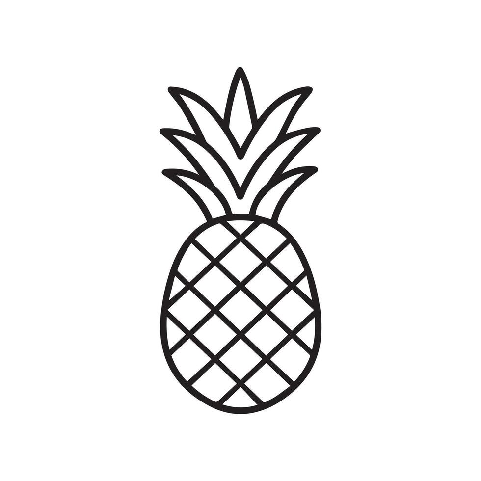 Pineapple natural food Freshness sweet design. vector