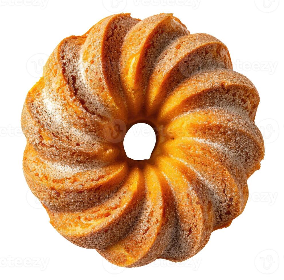 Bundt Cake, Isolated on White photo