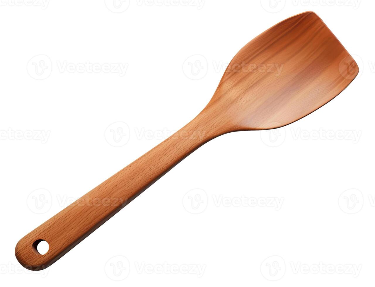 Wooden Spatula, Isolated on White photo
