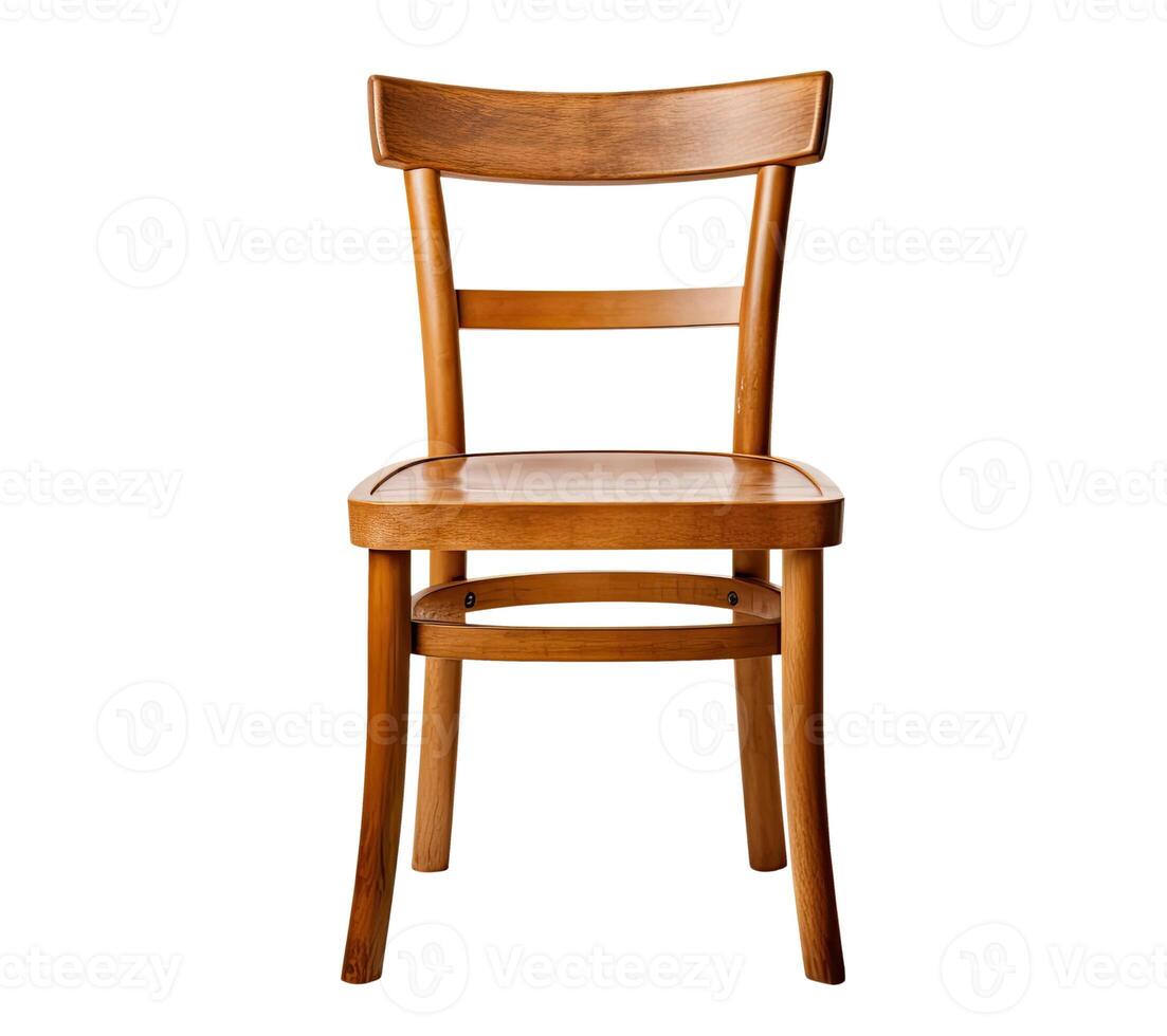 Wooden Chair, Isolated on White photo