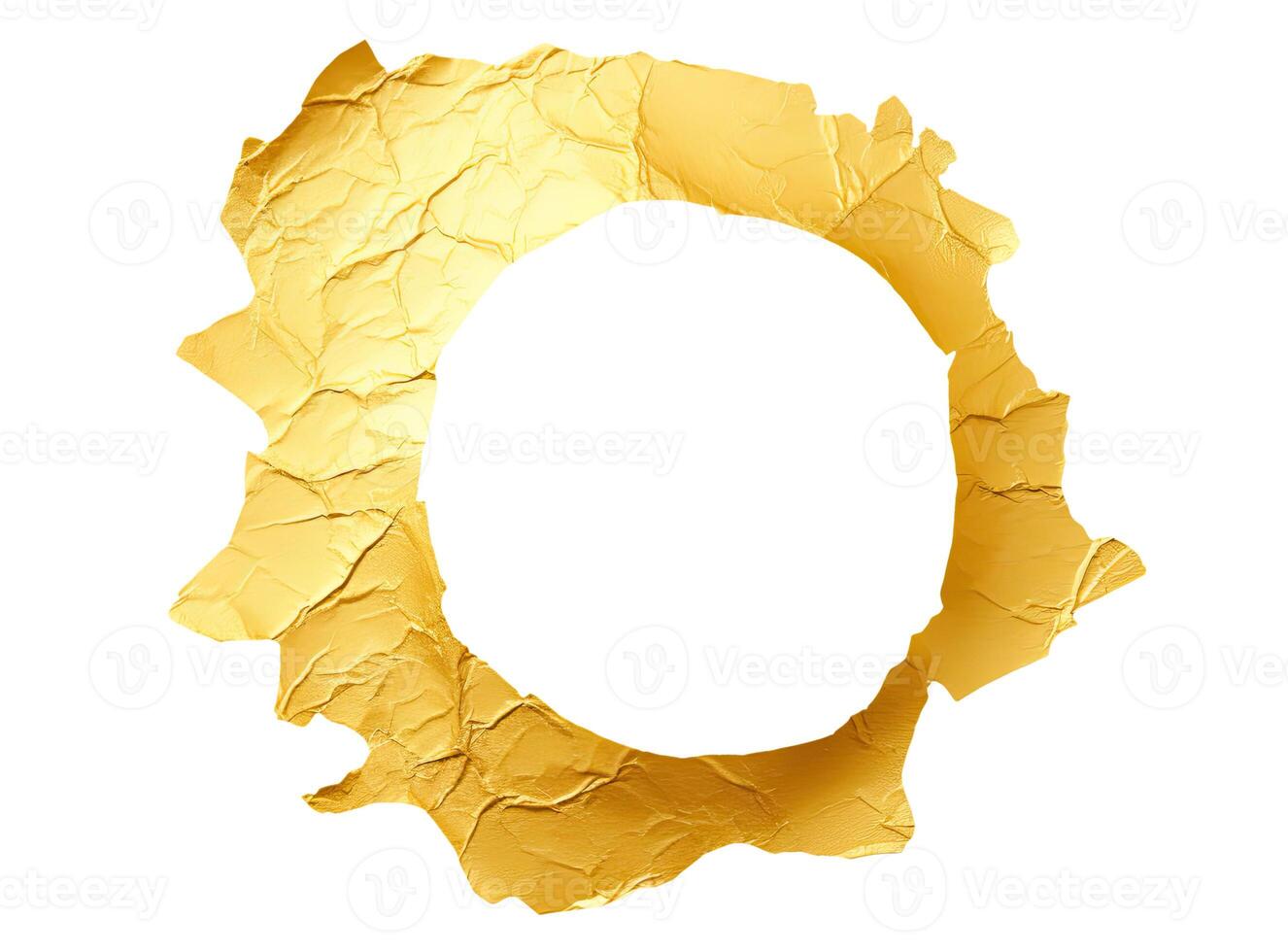 Golden Paper, Isolated on White photo